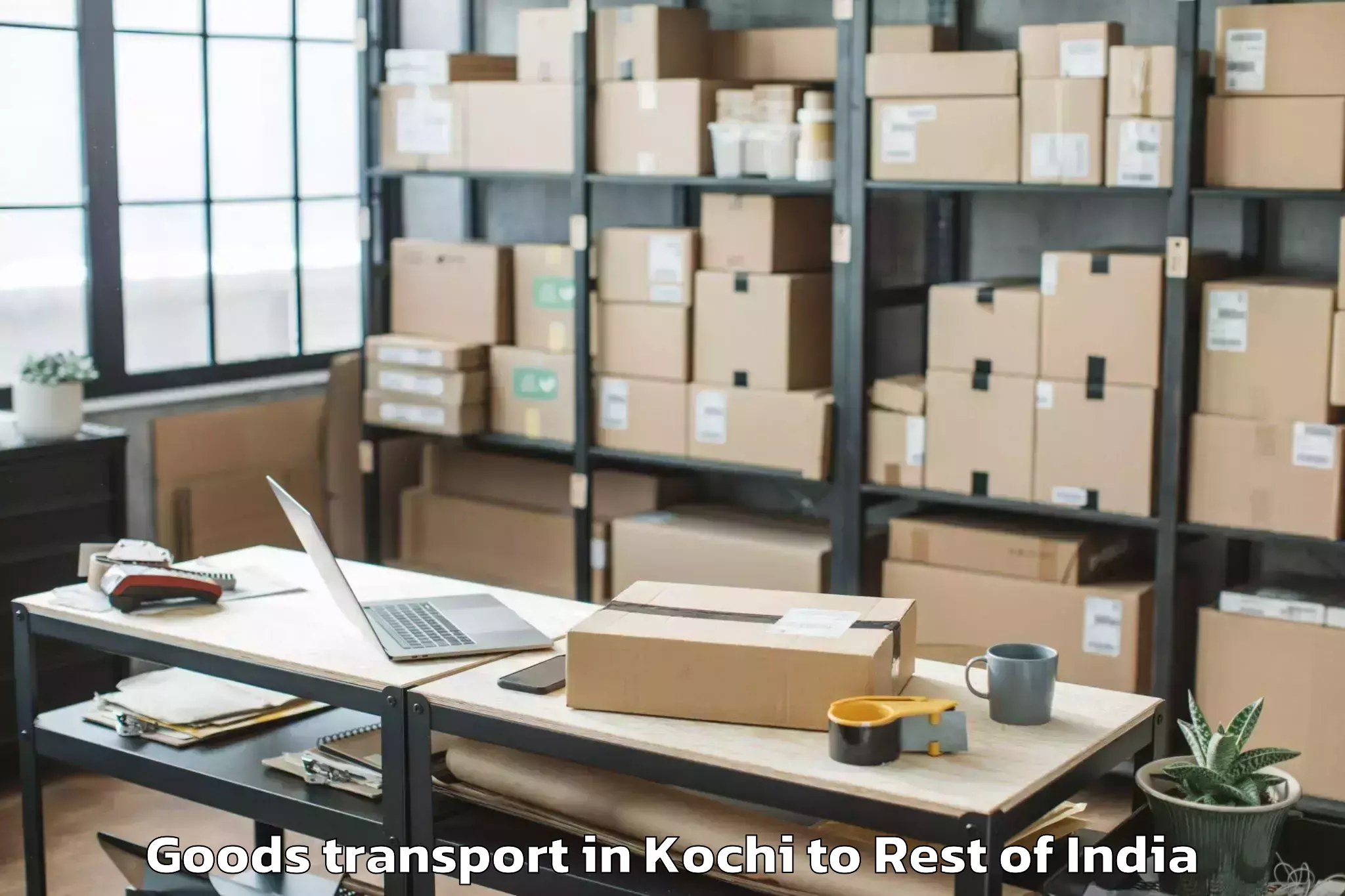 Affordable Kochi to Kokernag Goods Transport